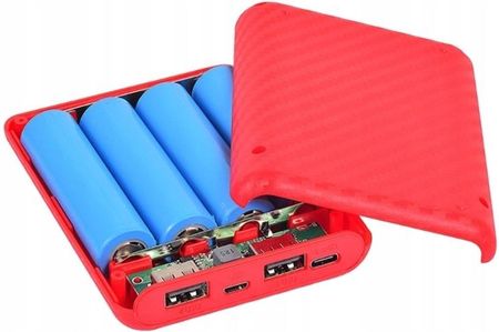 OBUDOWA NA OGNIWA BATERIE POWER BANK 4x 18650 2X USB-A QC 18W SCP 22.5W PD - zdjęcie 4