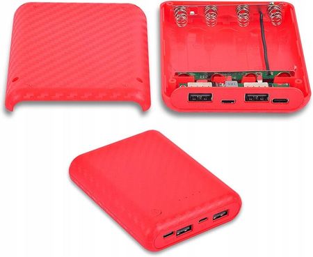 OBUDOWA NA OGNIWA BATERIE POWER BANK 4x 18650 2X USB-A QC 18W SCP 22.5W PD - zdjęcie 5