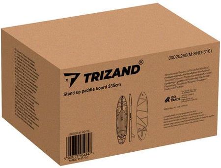Deska SUP do Pływania 335cm Pompowana z Wiosłem Siedzenie Plecak + Gratisy TRIZAND 25260 - zdjęcie 4