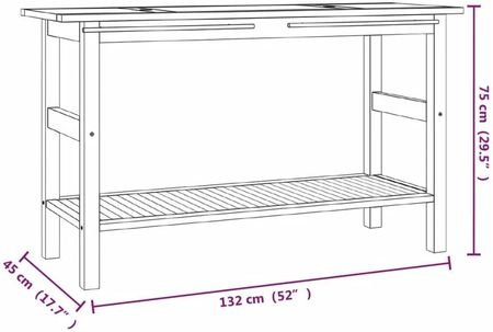 Zakito Home Szafka Łazienkowa Z Umywalkami Drewniana 132X45X75Cm Czarny Marmur (ZH3096579) - zdjęcie 2