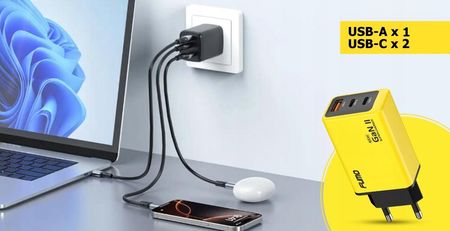 Fumo Do Telefony Szybka 65W Gan Ii Usb 2X Usb-C Pd Qc Mocna - zdjęcie 2