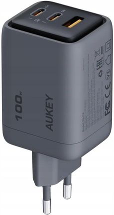 Aukey Pa-C5 Ładowarka 1Xusb I 2Xusb-C 100W Pd3.0 Gan Qc5.0 5A Pps Scp Afc - zdjęcie 6