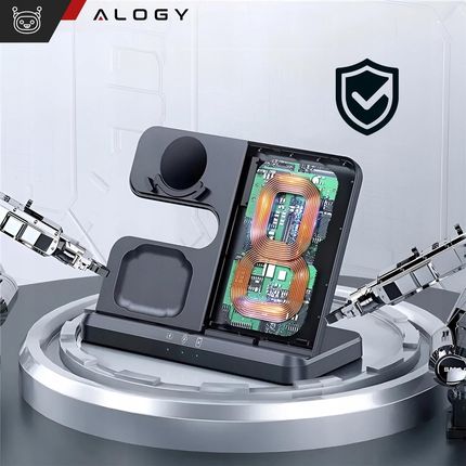 Alogy Indukcyjna 3W1 Qi Szybka Do Samsung S24 S23 S22 Qc - zdjęcie 5
