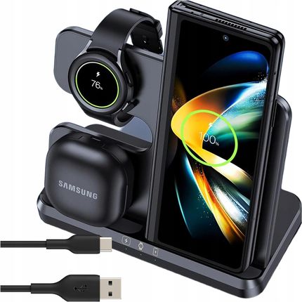 Alogy Indukcyjna 3W1 Qi Szybka Do Samsung S24 S23 S22 Qc - zdjęcie 6