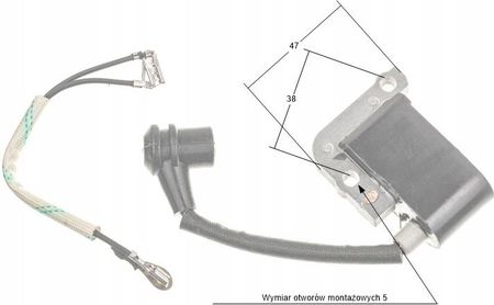 Garden Parts Cewka Zapłonowa Moduł Iskrownik Do Pilarki Piły Oleo-Mac Efco 50050013Ar - zdjęcie 2
