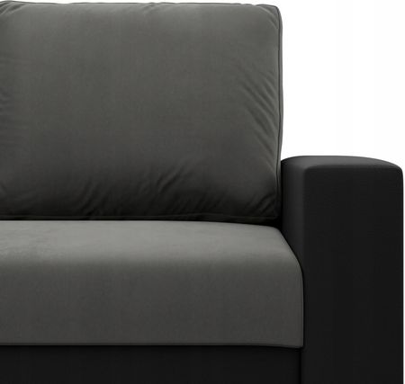 SOFA LUNA POPIEL CZARNY KANAPA Wersalka Rozkładana Wygodna FUNKCJA SPANIA - zdjęcie 2