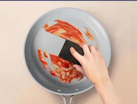 Ceramiczny zestaw garnków i patelni CIARRA CBCWSM7 4 elementy niebieski - zdjęcie 6