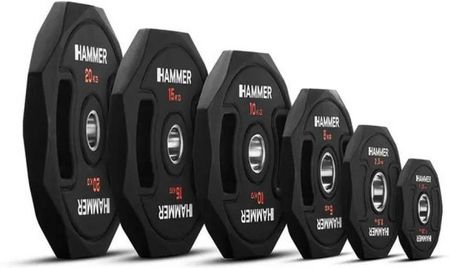 OBCIĄŻENIE GUMOWANE OLIMPIJSKIE OCTAGON 50 MM 5 KG /HAMMER - zdjęcie 2