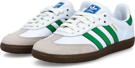 Sneakersy niskie - ADIDAS SAMBA OG BIAŁO-ZIELONE - zdjęcie 4