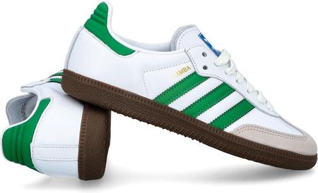 Sneakersy niskie - ADIDAS SAMBA OG BIAŁO-ZIELONE - zdjęcie 3
