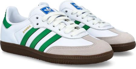 Sneakersy niskie - ADIDAS SAMBA OG BIAŁO-ZIELONE - zdjęcie 5