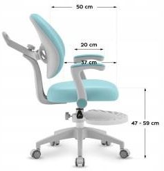 Ergonomiczny Fotel obrotowy dla dzieci Krzesło biurowe Regulacja Markadler - zdjęcie 3