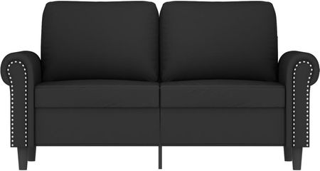 Dkd Home Decor sofa 2-osobowa czarna 120 cm aksamit - zdjęcie 2