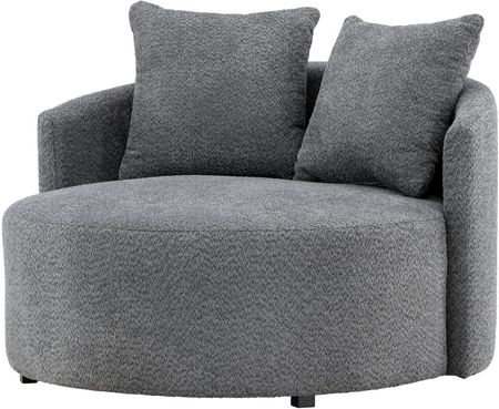 Venture Design Sofa Kelso okrągła szara boucle - zdjęcie 3