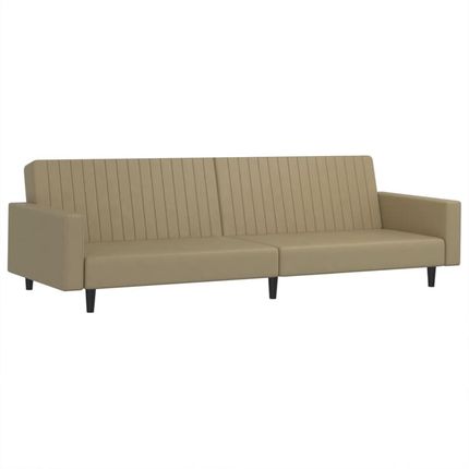 Dkd Home Decor Sofa 2-osobowa z imitacji skóry w kolorze cappuccino-brązowym - zdjęcie 2