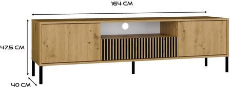 Topeshop Szafka RTV Amaro 160 dąb artisan - zdjęcie 2