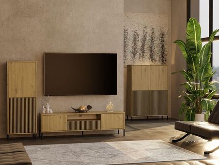 Topeshop Szafka RTV Amaro 160 dąb artisan - zdjęcie 3