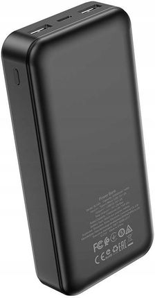 Borofone Powerbank 20000Mah 2 X Usb A 1Xusb Typ C 1 Microusb Freeway Bj14A Czarny - zdjęcie 3
