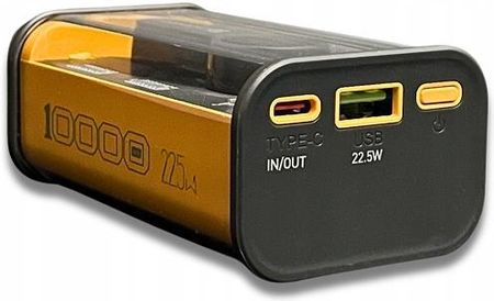 Uruchom Powerbank 10000 Mah 22 5W Lekki Qc4 0 Pd3 Usb C Żółty Power Bank - zdjęcie 3