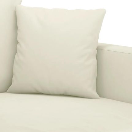Zakito Europe Zestaw Wypoczynkowy Kremowy Aksamit Sofa 2 Osobowa 138X77X80Cm Sofa 3 Osobowa 198X77X80Cm Podnóżek 60X50X41Cm (Ze3201738) - zdjęcie 2