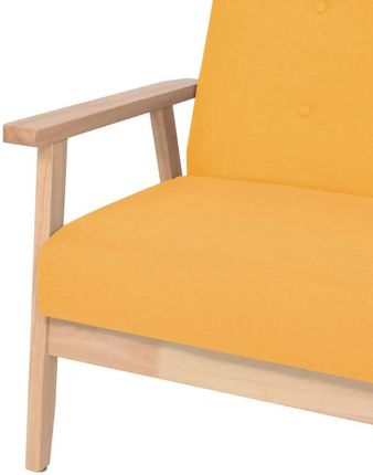 Zakito Europe Zestaw Mebli Wypoczynkowych Żółty Drewno Tkanina 2Szt. – 158X67X73,5Cm (Ze274917) - zdjęcie 2
