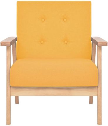 Zakito Europe Zestaw Mebli Wypoczynkowych Żółty Drewno Tkanina 2Szt. – 158X67X73,5Cm (Ze274917) - zdjęcie 3