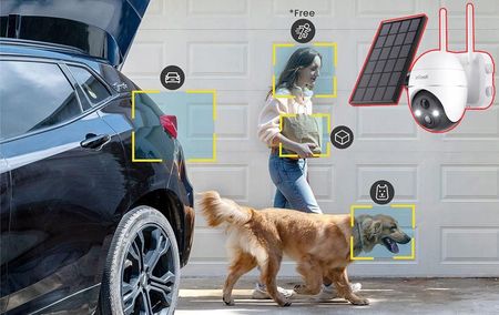 Iegeek Bezprzewodowa Kamera Solarna 5Mp Wifi Zobrazowanie W Nocy 30M Ip65 (FCXHEKJVO221) - zdjęcie 6