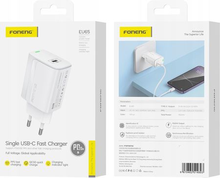 Foneng Type C Kabel Ligthing Pd20W 3000Ma - zdjęcie 2
