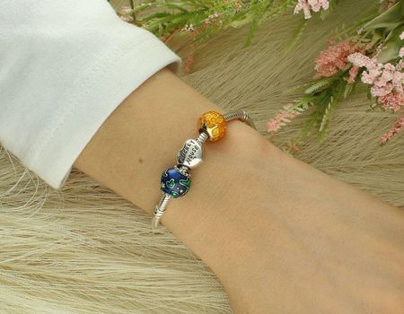 Charms srebrny próba 925, typu pandorka plaster miodu z pozłacaniem TBCH000000-065 - zdjęcie 2