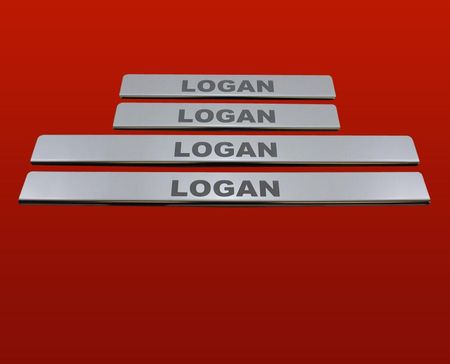 DACIA LOGAN MK1 Nakładki progowe ze stali nierdzewnej 304 Wykończenie połysk - zdjęcie 2