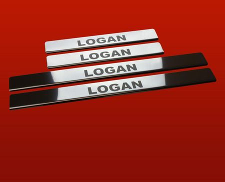 DACIA LOGAN MK1 Nakładki progowe ze stali nierdzewnej 304 Wykończenie połysk - zdjęcie 4