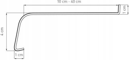 Medos Parapet Zewnętrzny Stalowy Softline Miedź Antyczna 10cm - zdjęcie 2