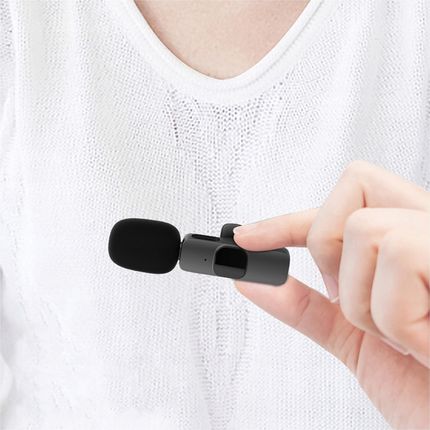 Zestaw dwóch mikrofonów krawatowych do telefonu USB-C K9 MIKROFON BEZPRZEWODOWY KRAWATOWY DO TELEFONU IPHONE USB-C 2 SZTUKI ZESTAW - zdjęcie 2