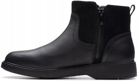Botki Clarks Un Elda Lo czarne skórzane 37,5 - zdjęcie 2