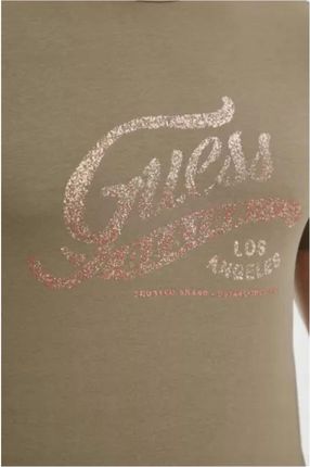 T-shirt męski zielony okrągły dekolt Guess rozmiar M jakość premium! - zdjęcie 3