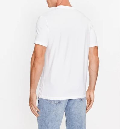 T-shirt męski biały okrągły dekolt Guess rozmiar M jakość premium! - zdjęcie 3