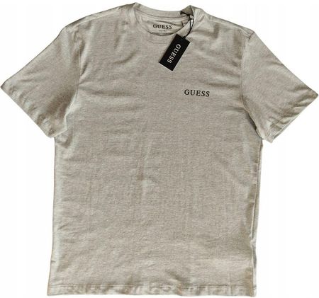 T-shirt męski szary okrągły dekolt Guess 100 % bawełna rozmiar M premium! - zdjęcie 2
