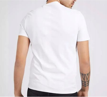 T-shirt męski biały okrągły dekolt Guess rozmiar XL, jakość premium! - zdjęcie 2
