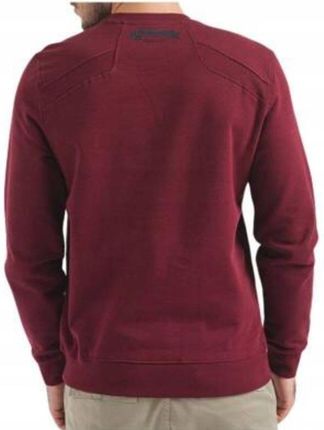 Guess bluza męska bordowa okrągły dekolt ocieplana L bez kaptura prezent - zdjęcie 2