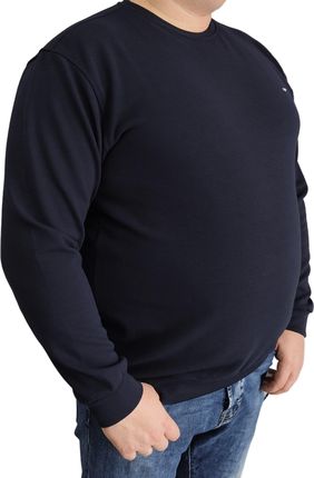 Bluza męska granatowa okrągły dekolt 3XL bez kaptura nieocieplana prezent - zdjęcie 2