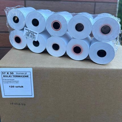 Biumax Rolki Termiczne 57/30 Do Kas I Drukarki 57Mm X 30M Rolka Termiczna 10szt. - zdjęcie 2