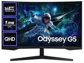 Zdjęcie Produkt z outletu: Samsung Odyssey G5 S32Cg552Eu 32" 2K Va 165Hz 1Ms Zakrzywiony Gamingowy (LS32CG552EUXEN) - Golub-Dobrzyń