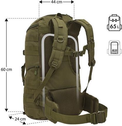 Nils Camp Nc3903 Plecak Taktyczny Maverick Zielony 65L - zdjęcie 2