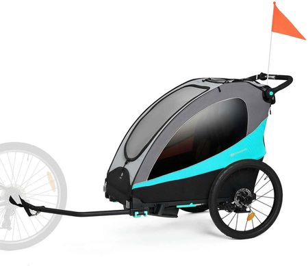 Przyczepka Rowerowa Kinderkraft Nava 3W1 Niebieski - zdjęcie 3