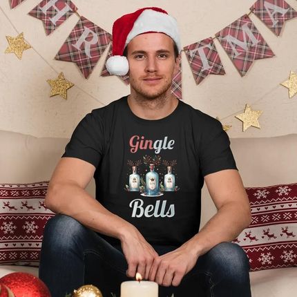 Gin-gle bells - męska koszulka na prezent - zdjęcie 2