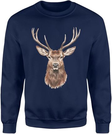 Jeleń z brązowym jeleniem Męska bluza (S, Szary) - zdjęcie 2