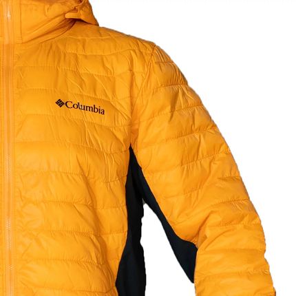 Kurtka zimowa męska Columbia Powder Pass Hybrid Hooded Jacket 2126101816 Pomarańczowy - zdjęcie 2