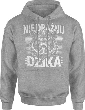 Nie drażnij dzika Męska bluza z kapturem (XXL, Czerwony) - zdjęcie 2