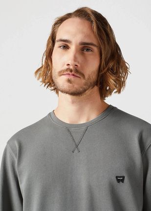 WRANGLER SIGN OFF CREW GUN METAL 112350537 - zdjęcie 2