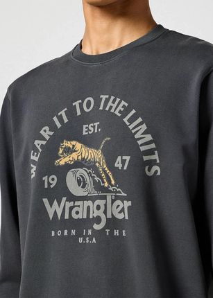 WRANGLER CREWNECK SWEATSHIRT FADED BLACK 112357385 - zdjęcie 2